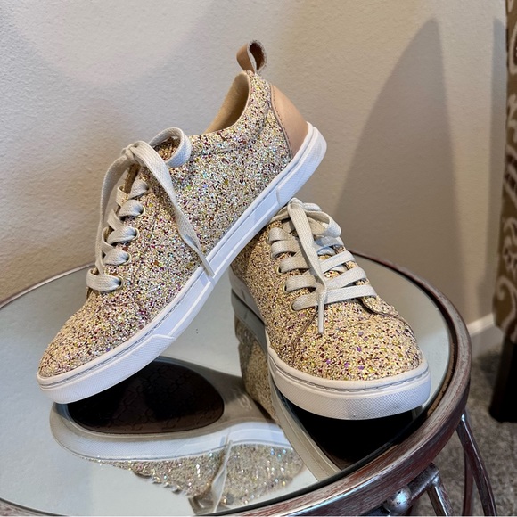 UGG- Karine Chunky Glitter Gold Sneakers, size 7.5 - Picture 4 of 9